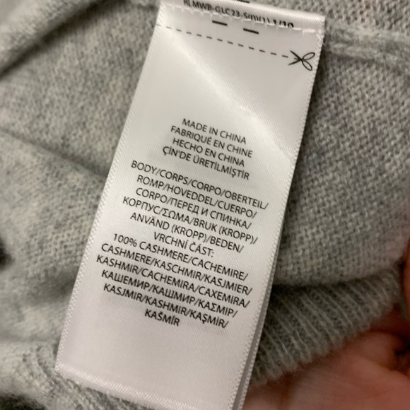 NWT RLX Cashmere Ralph Lauren Washable Hoodie Grey Sweater Stripes Pullover New - Picture 11 of 14